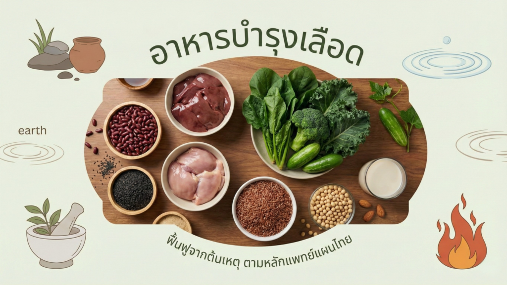 อาหารบำรุงเลือด สำหรับผู้มีภาวะเลือดจาง — ฟื้นฟูจากต้นเหตุ ตามหลักแพทย์แผนไทย