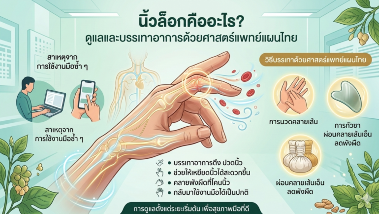 นิ้วล็อก (Trigger Finger) คืออะไร? ดูแลและบรรเทาอาการด้วยศาสตร์แพทย์แผนไทย