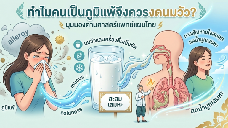 ทำไมคนเป็นภูมิแพ้จึงควรงด “นมวัว”? ถอดรหัสลับตามศาสตร์แพทย์แผนไทย