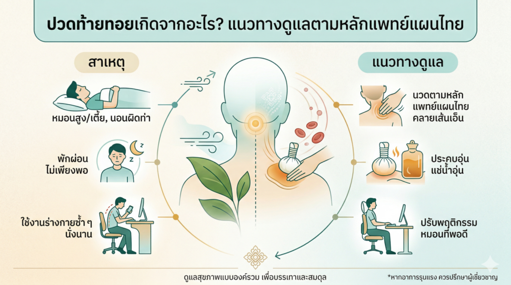 ปวดท้ายทอยเกิดจากอะไร? เช็กสาเหตุและวิธีแก้ฉบับแพทย์แผนไทย