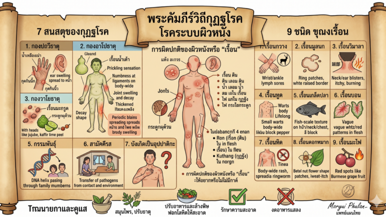 พระคัมภีร์วิถีกุฏฐโรค โรคระบบผิวหนัง