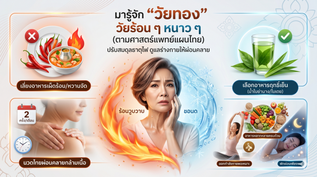 วัยทอง ร้อนวูบวาบ เกิดจากอะไร? ดูแลด้วยภู่หลาน แพทย์แผนไทย