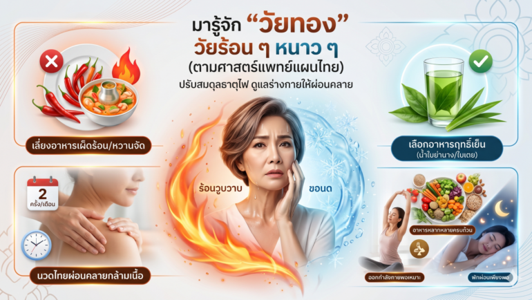 มารู้จัก “วัยทอง” วัยร้อน ๆ หนาว ๆ ตามศาสตร์แพทย์แผนไทย