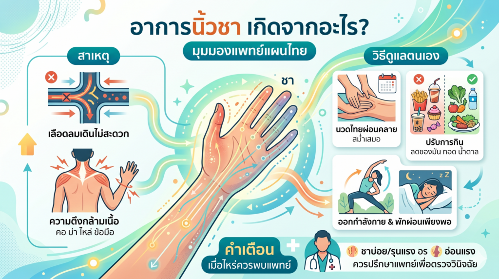 อาการนิ้วชา มือชา เกิดจากอะไร? ดูแลด้วยภู่หลาน แพทย์แผนไทย