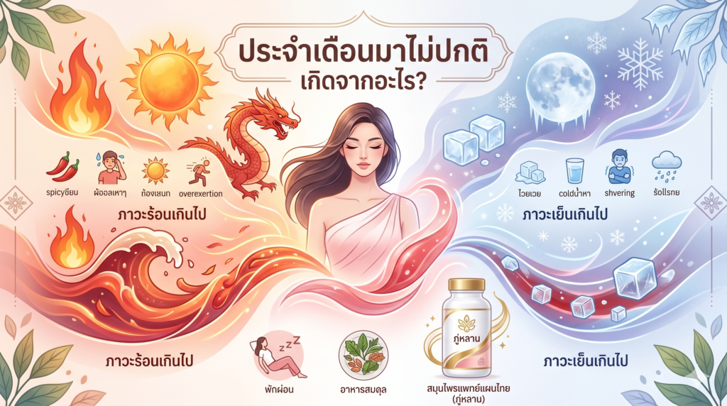 ประจำเดือนมาไม่ปกติ เกิดจากอะไร? ดูแลด้วยภู่หลาน แพทย์แผนไทย